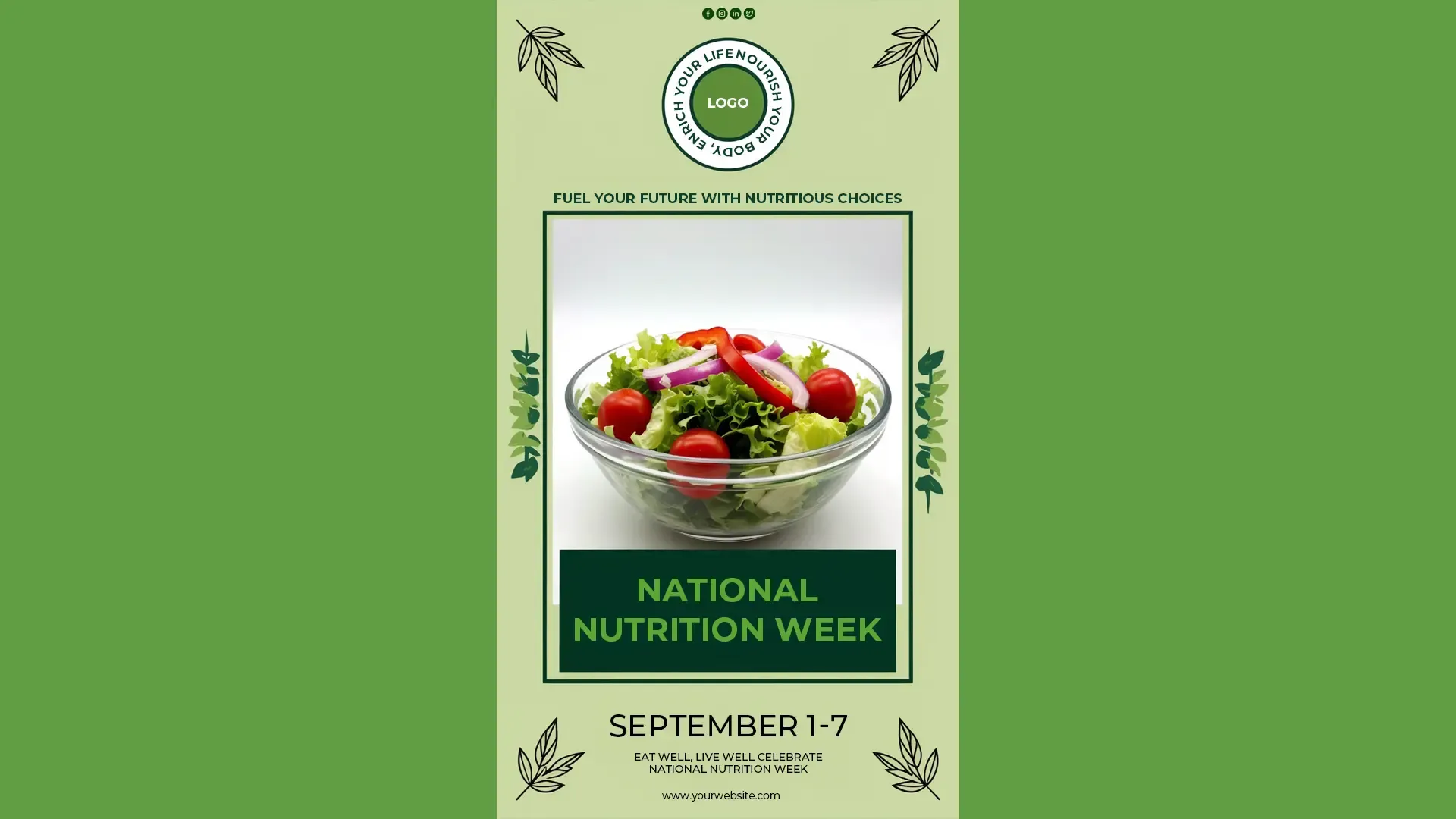 Healthy Eating Goals Instagram Story for National Nutrition Week image